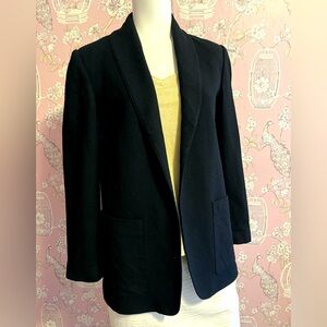 Halston 111 black crepe shawl collar blazer/jacket